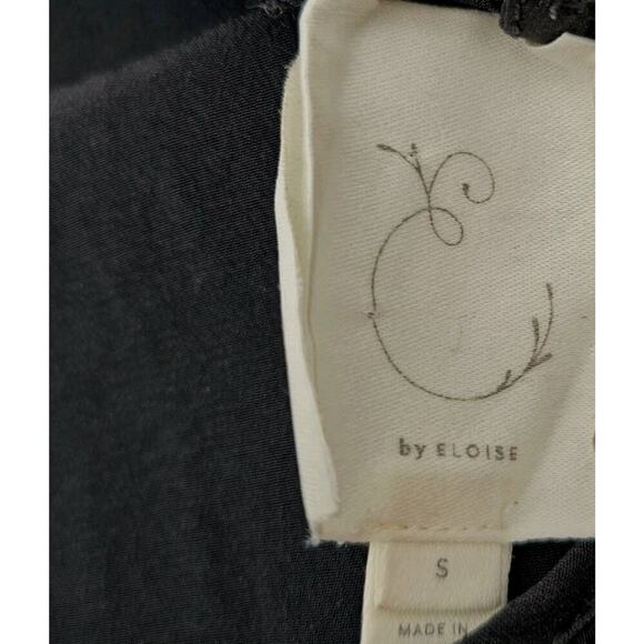 Anthropologie Top Womens Small Black Cami Tank Lace Adjustable Silk By Eloise - Picture 3 of 10